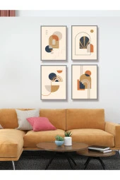 YALOVA SHOP Dekoratif Minimalist Çalışması 4 lü Tablo Seti - 1