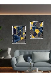 YALOVA SHOP Dekoratif 3 D Modern Mural Art İkili Tablo Seti (pleksi çerçeve seçenekli) thumbnail 4