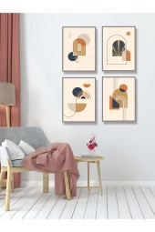 YALOVA SHOP Dekoratif Minimalist Çalışması 4 lü Tablo Seti - 2