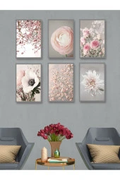 HYL Modern Sanatsal Ilkbahar Çiçekleri 6 Lı Set (çerçeve Görünümlü) thumbnail 6