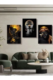 HYL Modern Siyahi Kadın Tablo Seti thumbnail 1