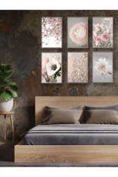 HYL Modern Sanatsal Ilkbahar Çiçekleri 6 Lı Set (çerçeve Görünümlü) thumbnail 3