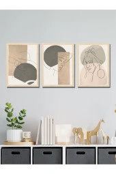 HYL Modern Sanatsal Uv Baskı Mdf Art Tablo Evinize Şıklık Katın Minimalis Art 30x20 - 2