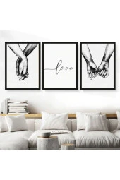 GİZEM SHOP Modern Sanatsal Love Çerçeveli Duvar Dekorasyon Tablo - 2