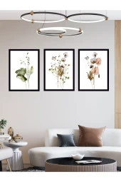 GİZEM SHOP Özel Tasarım Mdf Tablo Seti Mekanlarınıza Renk Katacak Özel Tasarım Çiçekler thumbnail 1