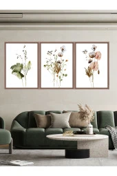 GİZEM SHOP Modern Sanatsal Çiçekler Çerçeveli Duvar Dekorasyon Tablo thumbnail 5