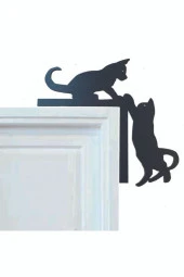 GİZEM SHOP Dekoratif Kedi Tasarımlı Kapı ve Ayna Köşe Süsü thumbnail 2
