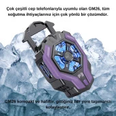 Polham Universal Işıklı Radyatörlü SüperCool Oyuncular için Telefon Soğutma Fanı, Kompakt Soğutucu - 4