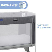 Chicco Next2me Forever Anne Yanı Beşik Slate Grey - 7