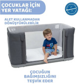 Chicco Next2me Forever Anne Yanı Beşik Slate Grey - 8