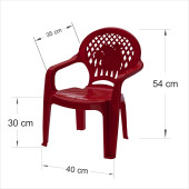 Kırmızı Çocuk Bebek Anaokulu Kreş İlkokul Mama Tv Yemek Oyun Sandalyesi Koltuğu Taburesi Oturak - 2