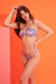 Renkli Floro Tek Alt Bikini - 2