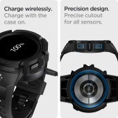 Spigen Galaxy Watch 5 / 4 (44mm) Kılıf & Kordon Kayış Rugged Armor Pro v2 Black - ACS03830 - 6