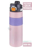 Vagonlife Çelik Termos 800 ML Büyük Boy Tek Kapak Çift Kullanım Pipetli/Rahat İçim Kaydırmaz Gövde-FFVGN032800ML - 10