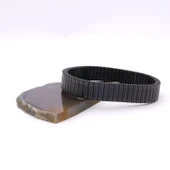 316L Çelik Siyah iİtalyan Charm Erkek Kelepçe Bileklik EBLK-409 thumbnail 3