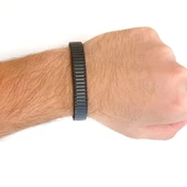 316L Çelik Siyah iİtalyan Charm Erkek Kelepçe Bileklik EBLK-409 thumbnail 2