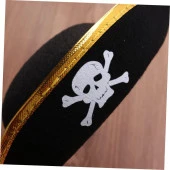 Korsan Şapkası Siyah Gold Çocuk 33x24 cm thumbnail 2