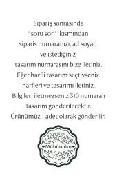 Mühürcüm Kişiye Özel Pirinç Sap ve Pirinç Kafa Mum Mühür Damgası 2.5 cm MHK100PS thumbnail 2