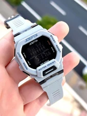 Joefox G-SHOCK Kasa Siyah/Gri Digital 5 Atm Suya Dayanıklı 2 Yıl Garantili Spor Kol Saati J-GS11 - 3