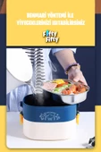 Vagonlife 1200 ML İki Kat Üç Bölme Paslanmaz Çelik Bento Lunch Box Yeni Nesil Sefer Tası-ÇatallıKaşık-FFLBOX50251 - 9