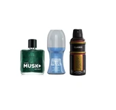 Avon Musk+Instınct 75 ML +Jagler 150 ml Deodorant+Avon Indıvıdual Blue Roll-on 50 ml-(3'lü Erkek Parfüm Seti) - 1