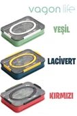 Vagonlife Bento Lunch Box Ofis-Okul İçin Yeni Nesil Tek Kat 4 Bölme Sefer Tası- FFLBOX2201 - 7