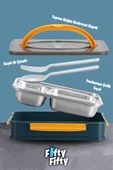 Vagonlife Bento Lunch Box Ofis-Okul İçin Yeni Nesil Tek Kat 4 Bölme Sefer Tası- FFLBOX2201 - 9