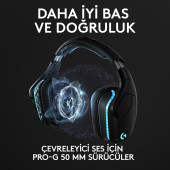 Logitech G935 Lightsync RGB 7.1 Kablosuz Mikrofonlu Kulak Üstü Oyuncu Kulaklığı - 3