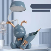 Dekoratif Usb Şarjlı Çocuk Bebek Odası Tavşan Masa Lambası ve Kalemlik - 2