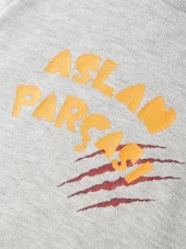 Galatasaray Orijinal Lisanslı Aslan Parçası Baskılı Bebek Body Gri Zıbın Hediyelik Ahşap Kutulu - 5