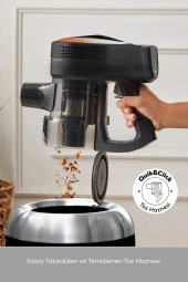 Vantuz Power Force Pro 2 In 1 Şarj Edilebilir Dik Süpürge Matte Black Bronz - 7