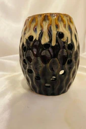 Buhardanlık Seramik Buhurdanlık Büyük Koyu Kahve - 3