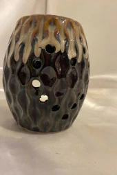 Buhardanlık Seramik Buhurdanlık Büyük Koyu Kahve - 4