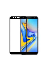 Samsung Galaxy J4 Plus Davin 5D Cam Ekran Koruyucu Siyah - 1