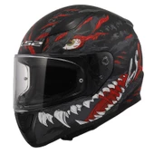 KASK LS2 RAPID 2 KAIJU MAT SİYAH-KIRMIZI-BEYAZ - 2