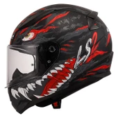 KASK LS2 RAPID 2 KAIJU MAT SİYAH-KIRMIZI-BEYAZ - 1