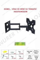 22" - 42" 55 -106 Ekran Arası LCD LED Hareketli Tv Duvar Askı Aparatı+Mini Su Terazili - 2