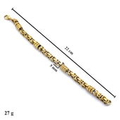 Altın Kaplama Kral Model Erkek Bileklik EBLK- 275 thumbnail 3