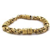 Altın Kaplama Kral Model Erkek Bileklik EBLK- 275 thumbnail 1