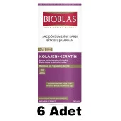 Bioblas Kolajen + Keratin Saç Dökülmesine Karşı Şampuan 360 ml 6 Adet - 1