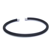 316L Çelik Siyah Erkek Kelepçe Bileklik EBLK-430 thumbnail 4