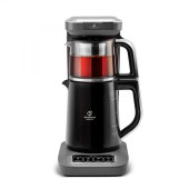 Karaca Çaysever Robotea Pro 4in1 2500 W Space Gray Konuşan Cam Demlikli Çay Makinesi - 2