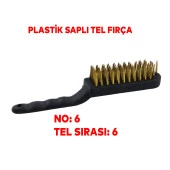 Tel Fırça Plastik Saplı Kir Pas Mangal Barbekü Izgara Çok Amaçlı Temizleme Fırçası No 6 - 4