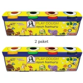 monalisa 4 lü oyun hamuru 2 paket 4x480 gr su bazlı - 1