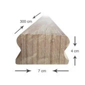 Ahşap Merdiven Küpeşte (Kayın 300 Cm) - 4
