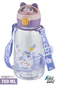 Vagonlife Pipetli 760 ML Boyun Askılı Çocuk Su Matarası 3D Hayvan Figürlü-FFVGN2021-760ML thumbnail 2