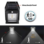 Güneş Enerjili Dış Aydınlatma 3 Modlu Işıklandırma Sensörlü Sarı Işıklı Aplik 5 W Portatif Fener Lamba thumbnail 7