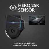 Logitech G G502 LIGHTSPEED 25.600 DPI Yüksek Performanslı Kablosuz Oyuncu Mouse - Siyah OUTLET - 3