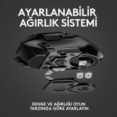 Logitech G G502 LIGHTSPEED 25.600 DPI Yüksek Performanslı Kablosuz Oyuncu Mouse - Siyah OUTLET - 7