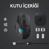 Logitech G G502 LIGHTSPEED 25.600 DPI Yüksek Performanslı Kablosuz Oyuncu Mouse - Siyah OUTLET - 9